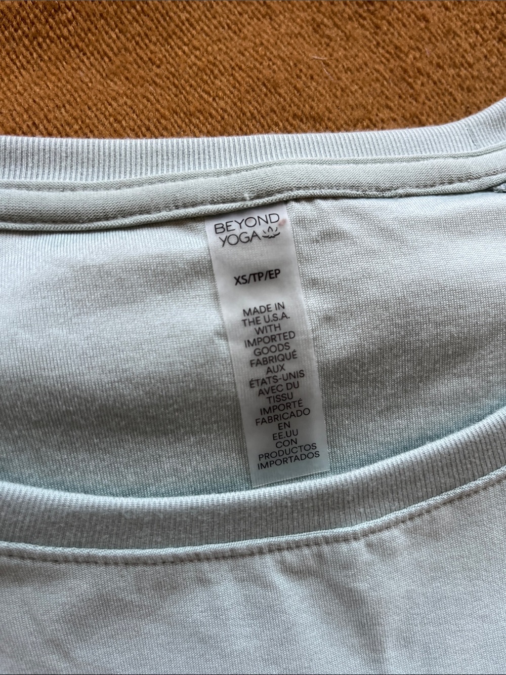 Beyond Yoga Pale Blue Long-Sleeve Crewneck Top - Picture 2 of 3